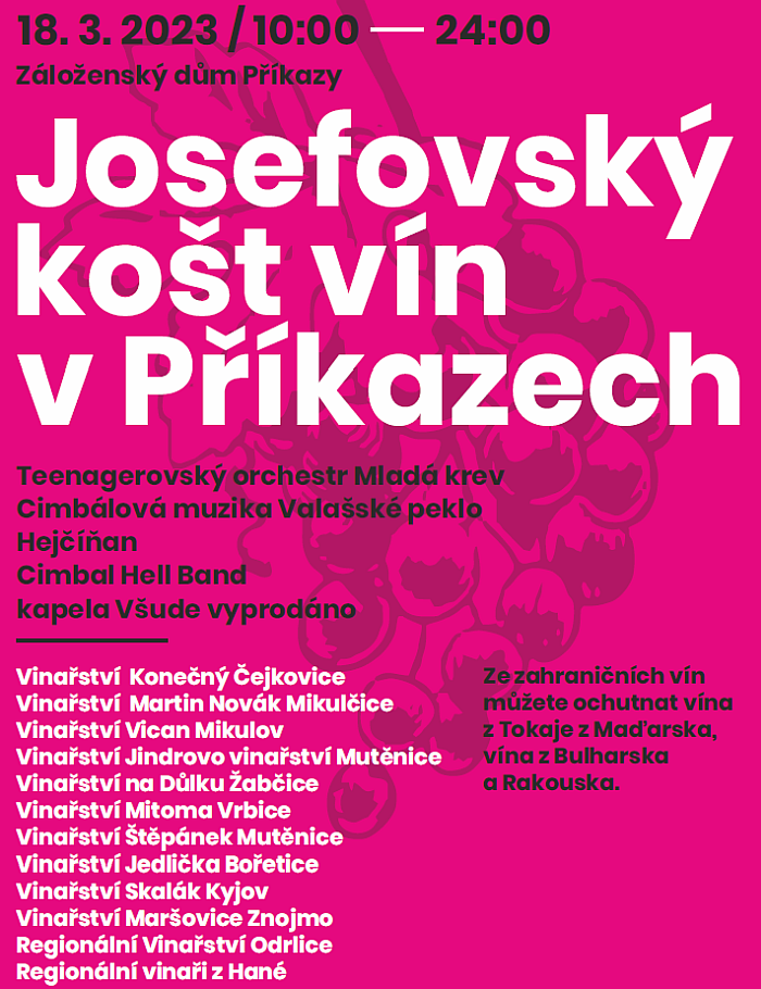 Josefovský košt Příkazy 2023