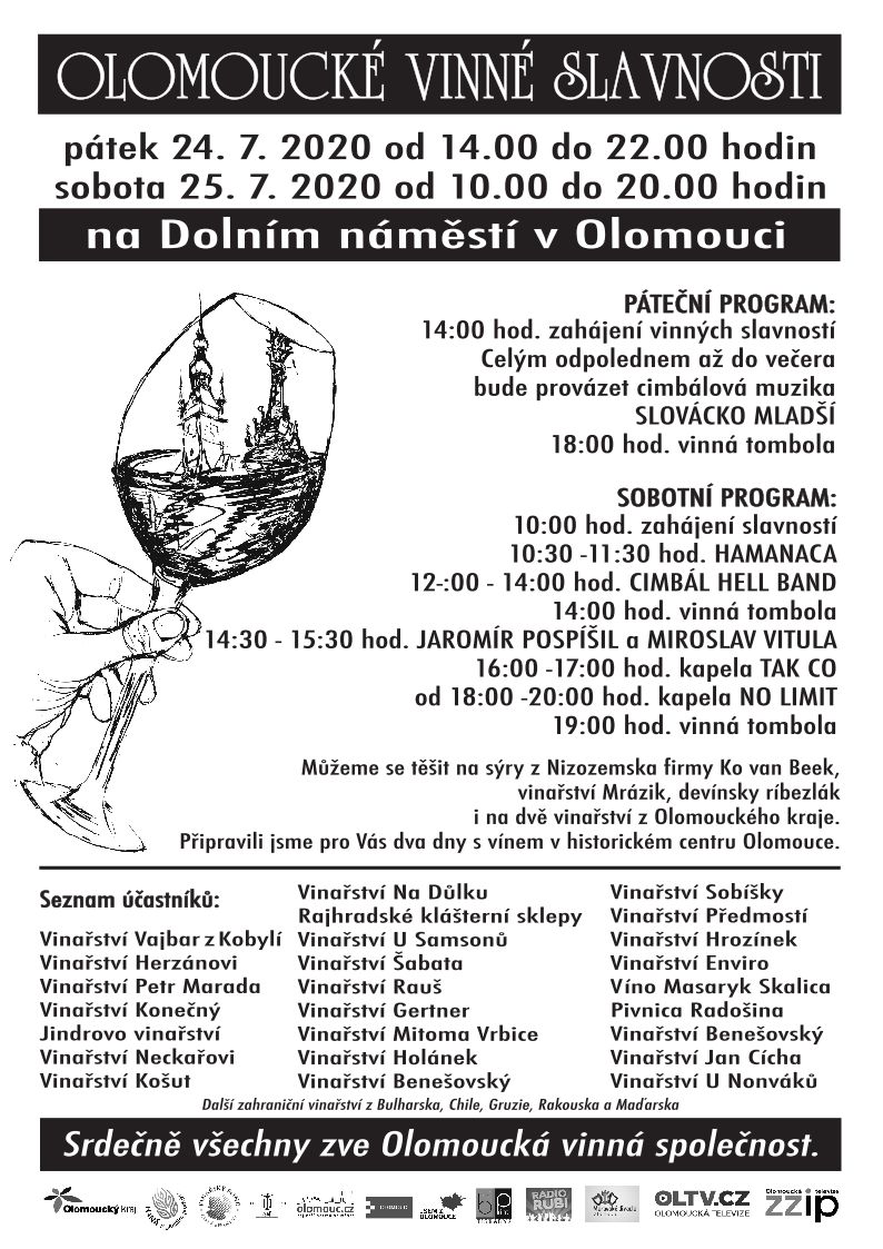Vinné slavnosti Olomouc červenec 2020